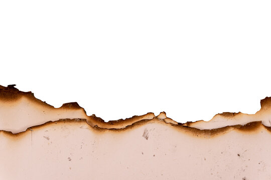 Layered Burnt Old Paper Bottom Border with Wavy Charred Edge