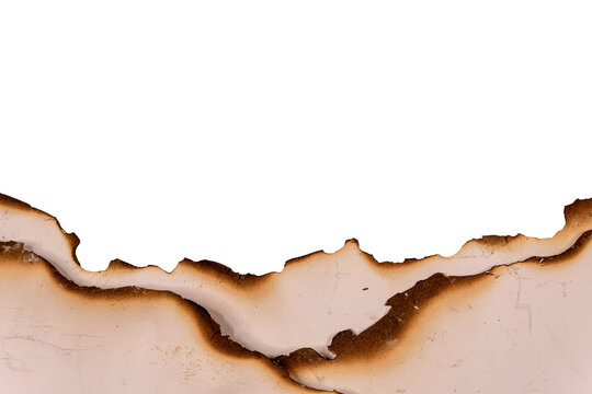 Old Burnt Parchment Border with Double Scorched Wavy Edge