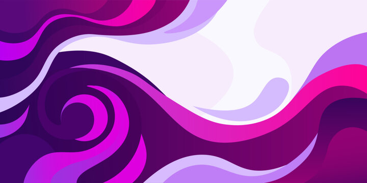 modern abstract background with gradient purple color wavy shapes , for poster. banner, web design, header, cover, billboard, brochure, social media, landing page