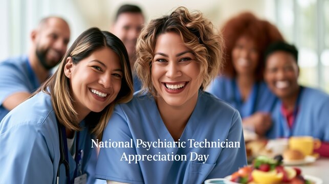 National Psychiatric Technician Appreciation Day: wide banner photograph, text "National Psychiatric Technician Appreciation Day"