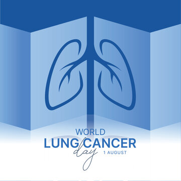 World lung cancer day - Abstract lung sign in blue flip paper vector design