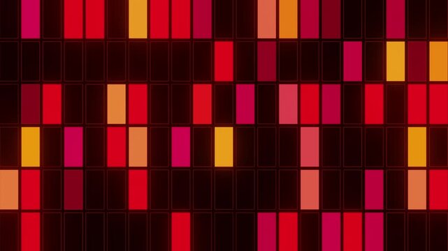 Background blue red and orange with black bricks wall VJ loop