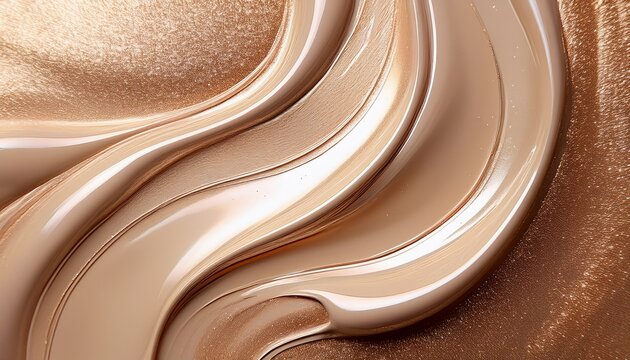 Beige Liquid High Lighter Or Bronzer Simmer Glitter Eye Shadow Texture