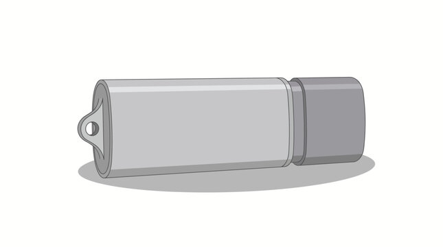 Modern Minimalist Silver USB Flash Drive Storage Device for Secure Digital Data Transfer and Compact Portable File Backup Connectivity