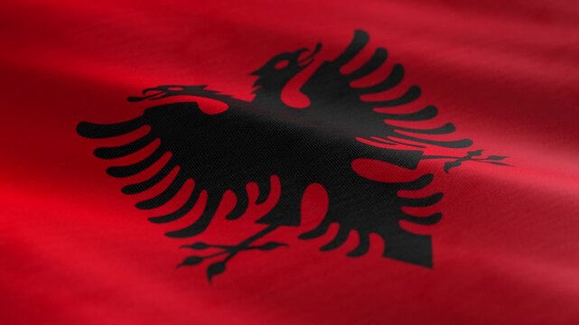 Albania - waving flag loop