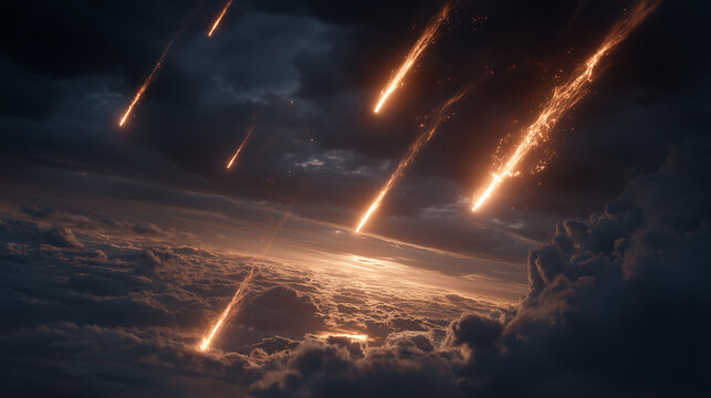 meteor shower falling