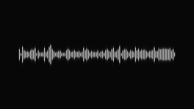 Dynamic aqua blue audio spectrum visualizer animation, glowing sound wave frequency lines, modern electronic music equalizer rhythm, abstract sonic signal black background for audio 4k video