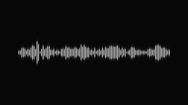 Dynamic aqua blue audio spectrum visualizer animation, glowing sound wave frequency lines, modern electronic music equalizer rhythm, abstract sonic signal black background for audio 4k video