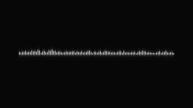 Dynamic aqua blue audio spectrum visualizer animation, glowing sound wave frequency lines, modern electronic music equalizer rhythm, abstract sonic signal black background for audio 4k video