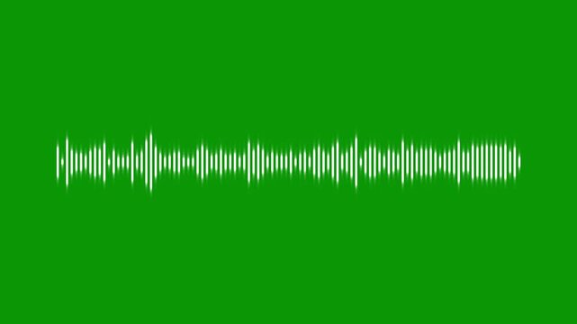 Dynamic aqua blue audio spectrum visualizer animation, glowing sound wave frequency lines, modern electronic music equalizer rhythm, abstract sonic signal green background for audio 4k video