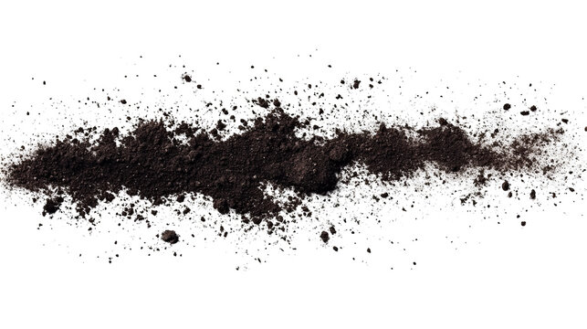 Dark organic matter amidst speckled white, suggestive of a natural process on black