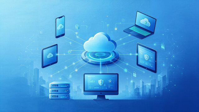 Cloud Computing Connectivity Network Illustration