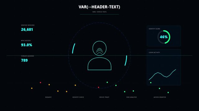 Animated Dark Blue User Profile Dashboard Interface