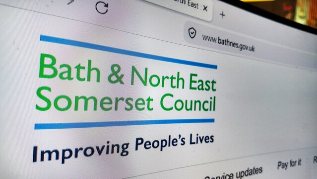 internet browser bar with bath and somerset council website displayed