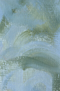 Sophisticated abstract composition combining soft blue, natural green and subtle metallic gold with expressive layered brushwork. A versatile premium backdrop for branding, interiors, fashion and mode