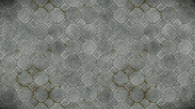 Grungy grey paving stones form a seamless loop pattern background.