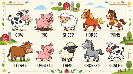 Obraz premium Diverse Wildlife Animal Vector Illustration Set for Nature and Logo Design