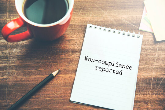 document detailing an important non compliance report