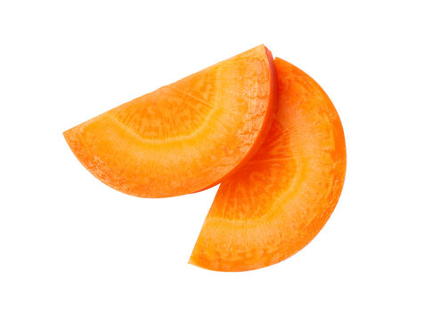 slice of carrot isolated
