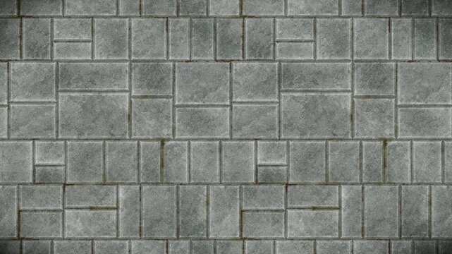 Dark grey weathered paving stones form a seamless loop background pattern.