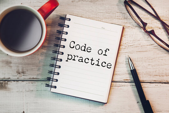 Code of practice COP is shown using a text