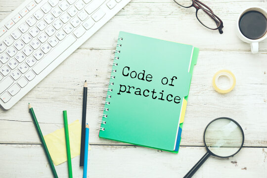 Code of practice COP is shown using a text