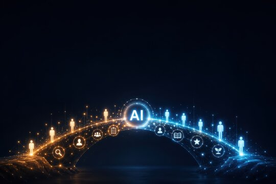 Abstract AI Bridge from Recruitment to Onboarding