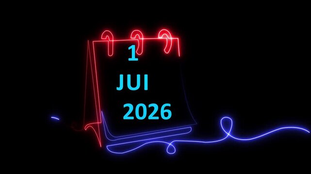 Neon Glowing Calendar Art Showing 31 December 2025 Countdown. Futuristic New Year Party Night Celebration Poster, Festival Greeting Card Template and Event Banner Design