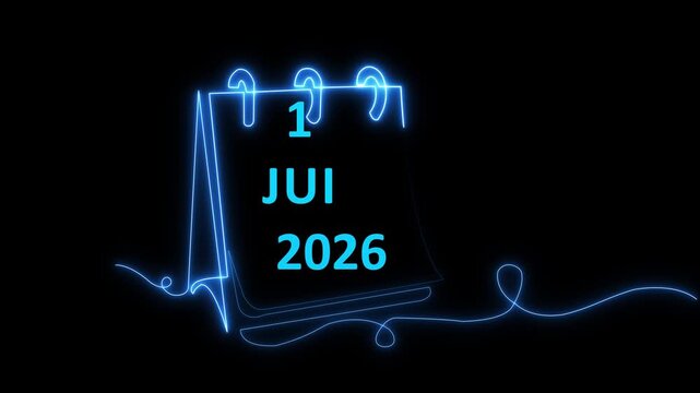 Neon Glowing Calendar Art Showing 31 December 2025 Countdown. Futuristic New Year Party Night Celebration Poster, Festival Greeting Card Template and Event Banner Design