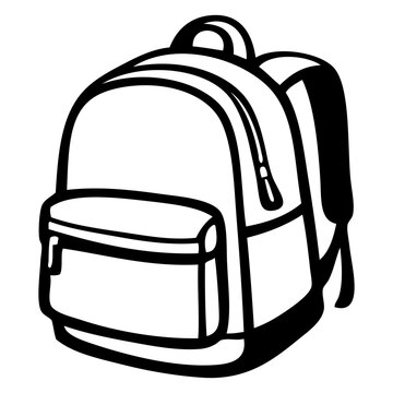 Icono con dibujo sencillo con l&iacute;neas de una mochila