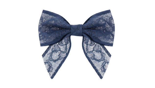 Vintage navy blue lace bow tie, elegant ribbon bow accessory on white, feminine fashion detail for weddings and gifts