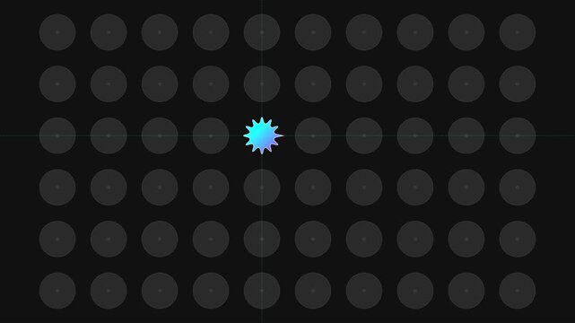 Digital Outlier Pulse in Grid Network Highlighted Motion Graphic