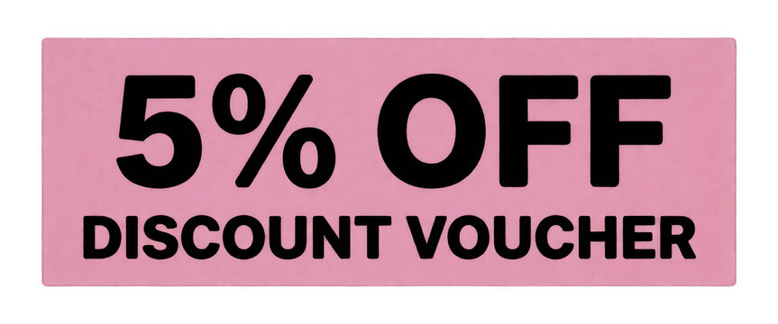 Pink Discount Voucher Transparent Background
