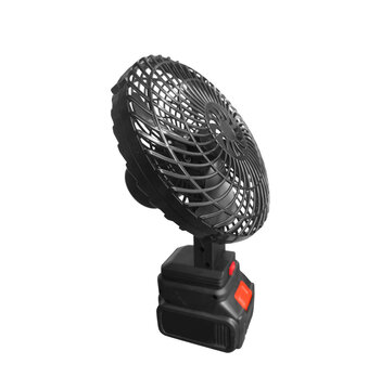Mobile fan, mini fan, battery operated isolated on white background