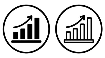 Obraz premium Increasing trend growth chart icons with business, increase