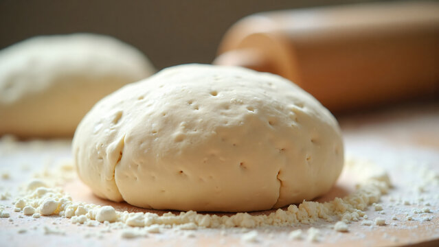 Dough Ball on Flour Surface for Food Packaging and Product Photography