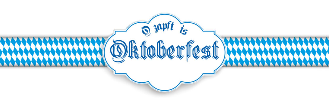 Oktoberfest Banner mit Etikette Transparent
