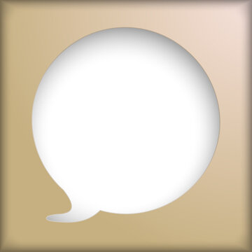 Speech Bubble Hole Vintage Transparent