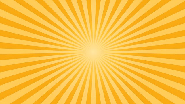 Abstract yellow sunburst background with radial rays. Perfect for vibrant graphic design layouts and joyful.