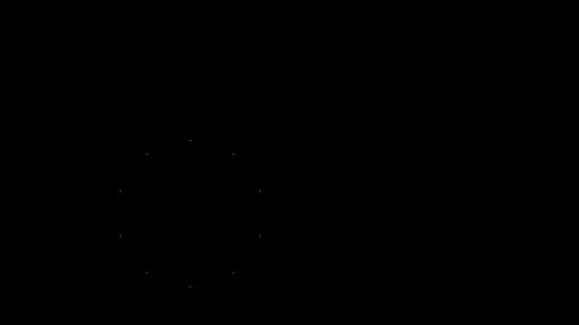 2D single firework explosion circle burst with glowing lines, spark FX.