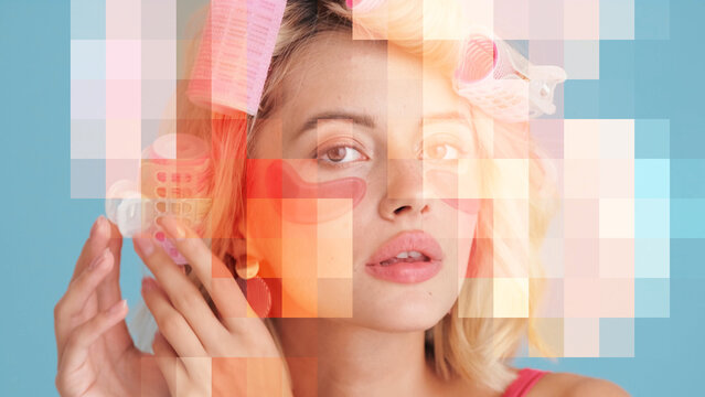Premium Overlays Mosaic 7 &ndash; Pixel Mosaic Effects, Digital Tile Overlays and Abstract Geometric Visual Style for Video Editing and Motion Graphics