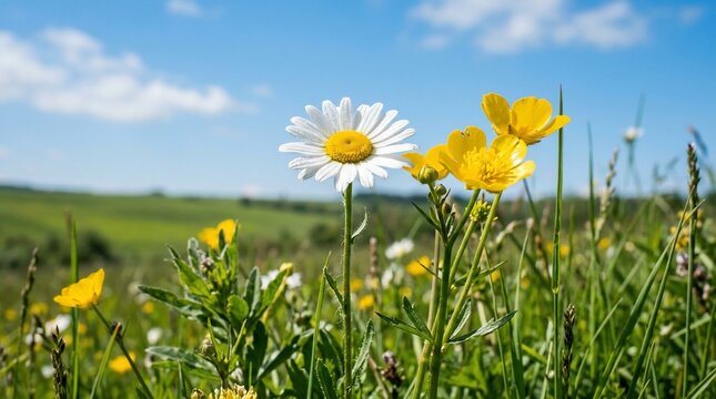 daisy and buttercup flowers