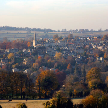 Autumn view, Painswick, Gloucestershire, Cotswolds, England, UK