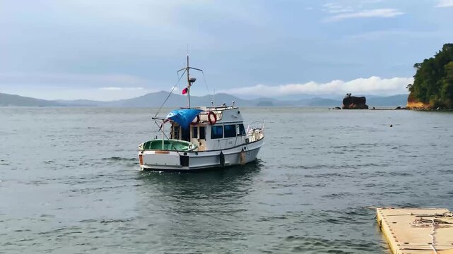 The boat is going to anchorage area