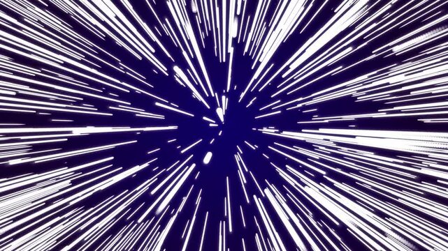 Glowing neon hyper speed line camera zooming vfx.