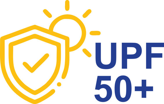 UPF 50+ Icon, vector, badge, label