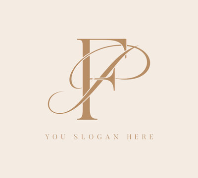 PF FP initial letter monogram logo