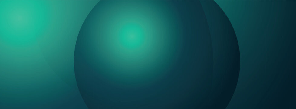 Abstract Green Sphere Background with Modern 3D Gradient Orb for Poster Design

