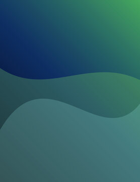 Abstract aurora borealis background with soft glowing emerald green mesh gradient waves and dark ambient light