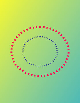 Vibrant halftone pop art background with colorful dotted concentric circles and bright yellow cyan gradient